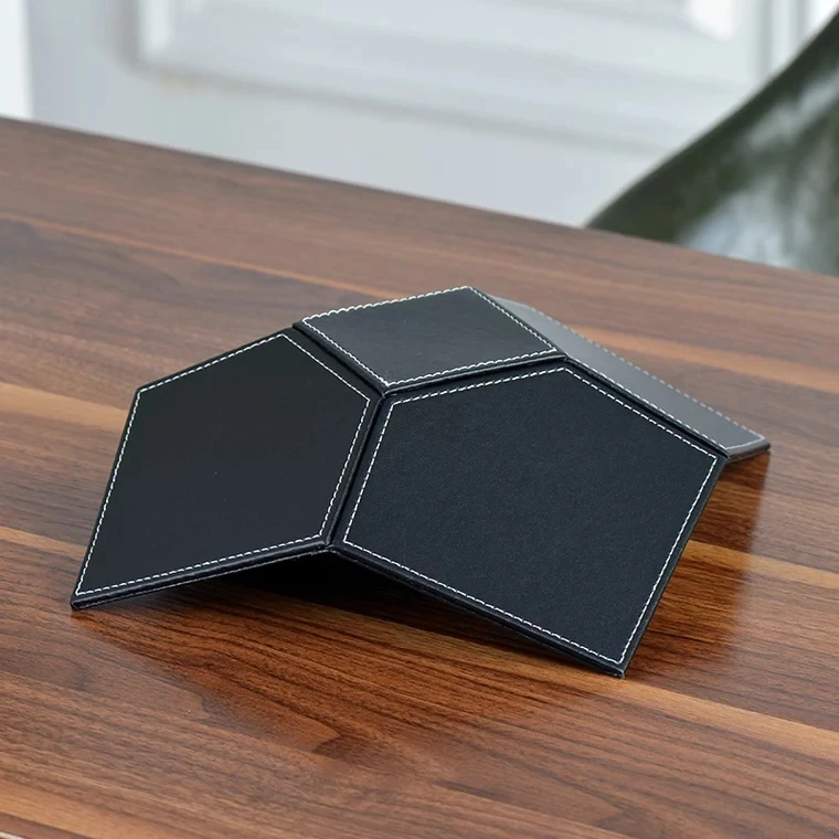 新设计的皮革储物盒食品储物托盘糖果储物家居装饰