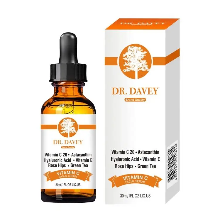 

DR.DAVEY 20%VC Serum with Hyaluronic Acid VE Rose Hips Green Tea Natural Extract Vitamin C Face Serum