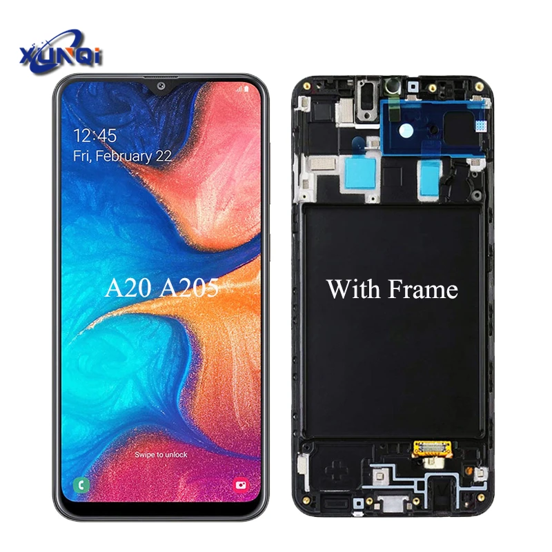 

New Original A20 With Frame For Samsung Mobile Phones Touch screen for Samsung Galaxy A20 LCD A205 A205F A205FD Display