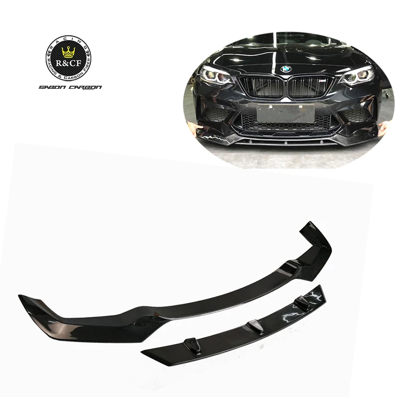 

F87 M2C M2 competition Front Bumper Splitter Lip Spoiler Vor style Carbon Fiber Lip For BMW M2C F87 2019