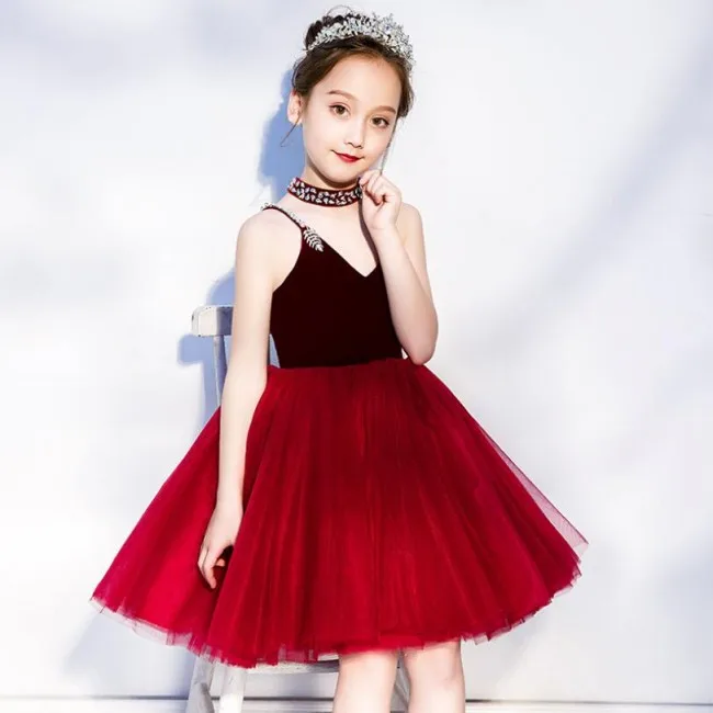 

New Coming Girl Dance Dresses Red White Blue Girl Dance Dresses