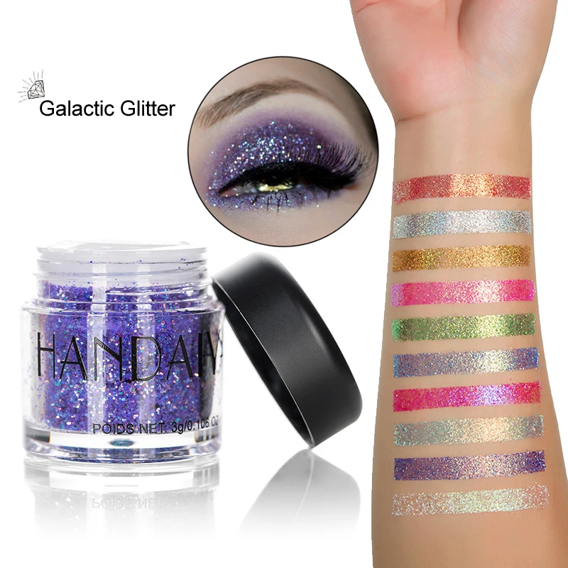 

Eyeshadow cosmetics glitter power Shimmer lip eye body nail christmas power makeup vendor, 10 colors