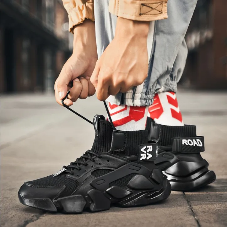 

Chaussures Hommes Breathable Men Running Shoes Outdoor Men Sneakers Men Sport Shoes Male Black Athletic Sneakers Custom Logo, White/black/yellow