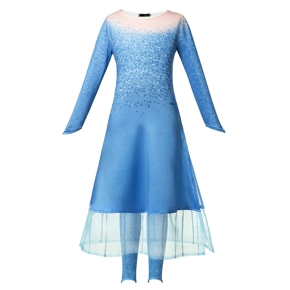 Cosplay Party Dress Up Frozen 2 Princess Elsa Anna Fashion Dress Costume Halloween Fairy Princess Kids Fancy Dress Costumes
