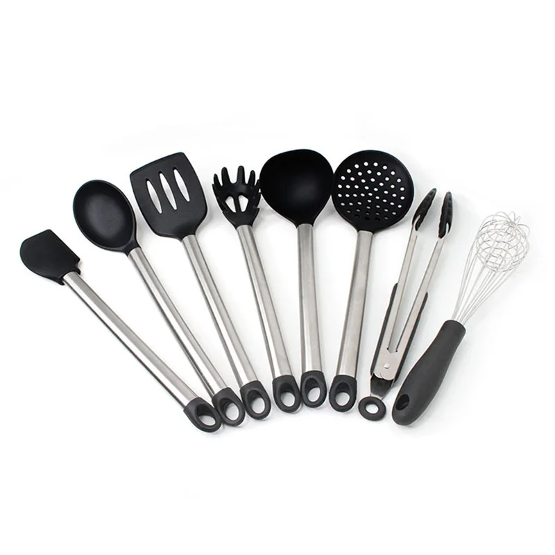 

Amazon 8 pieces Safety heat resistant cooking kitchen utensil set, Customized color