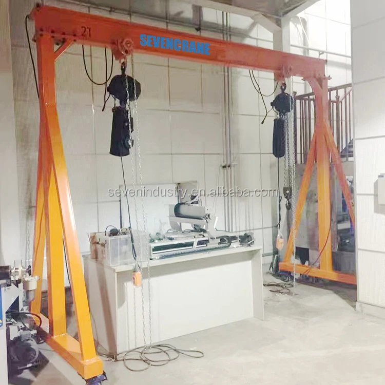 factory price 1t,2t,3t,5t,7.5t,10t,15t,20t small mobile portable boat lifting gantry crane with hoist