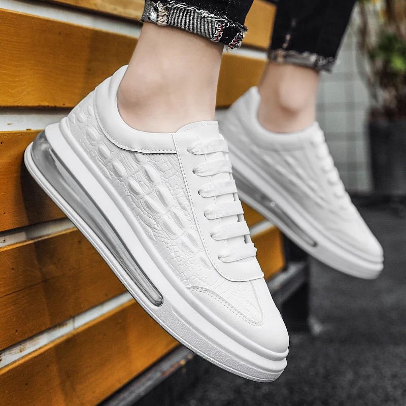 

Custom branded mens platform white casual sneakers shoes for men