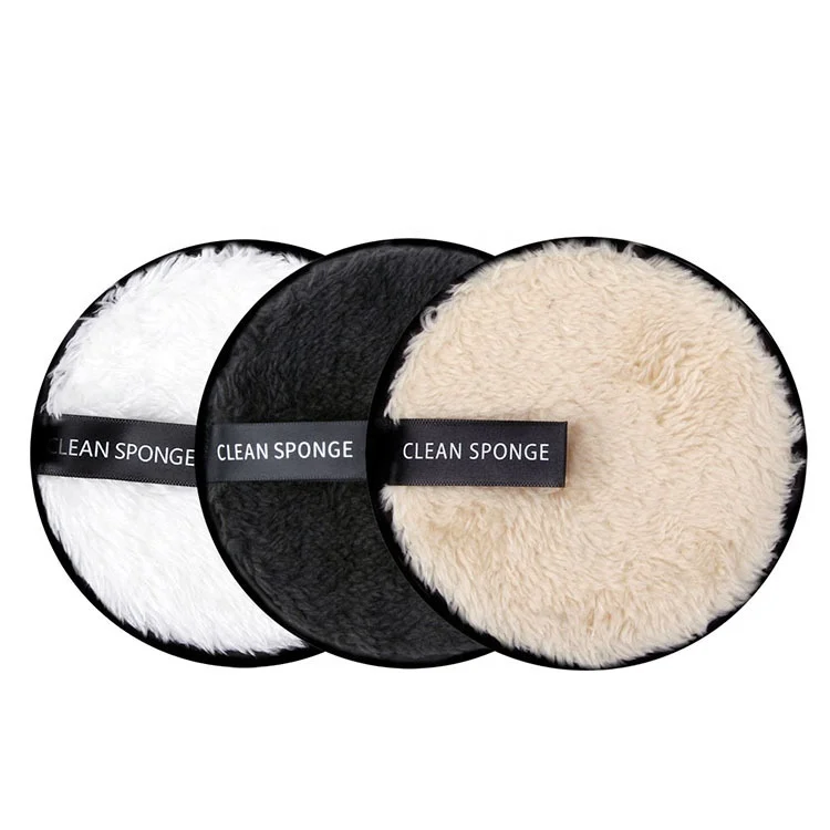 

Free Sample Bamboo Arctic Velvet Round Sponge Washable Reusable Face Cleaning Makeup Remover Pads, Black,pink,white,blue