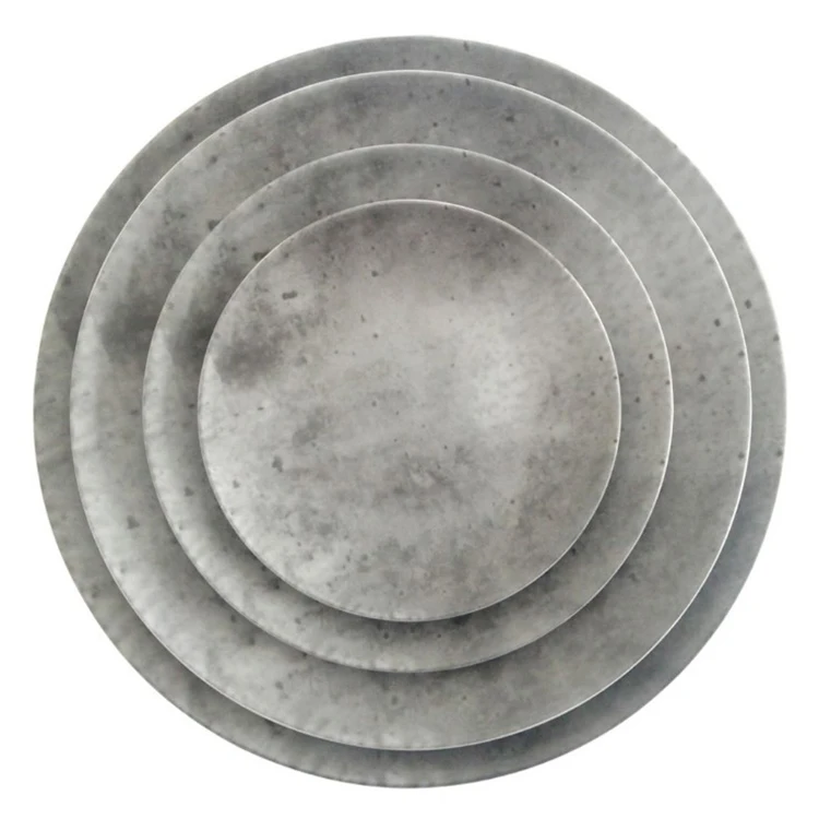 

Hot sale vintage Nordic cement wall bone china plate creative hotel western food ceramic plate