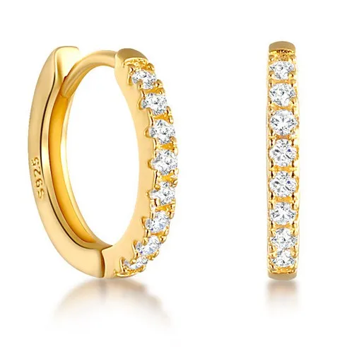 

Joolim Gold Plated 925 Sterling Silver Huggie Earring Classy Earring Minimalist Earring