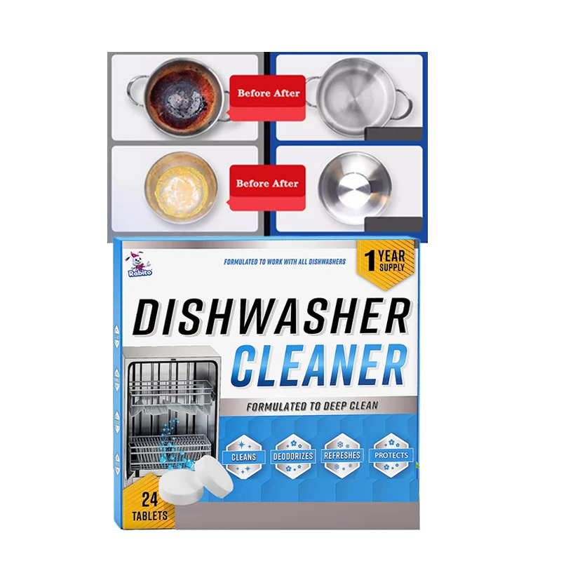 

Removes Dishwashing Cleaner Tablet Household Dishwasher Cleaning Sheet Powerful Safe Dish Wash Cleaning Tablet