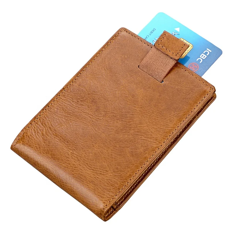 

Genuine Leather Men RFID Wallets For Man Women Thin Short Money Clip Real Cow Leather Male Purses