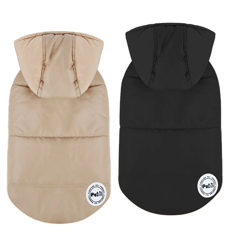 

2021 Wholesale Factory Casual Designer Dog and Owner Matching Luxury Warm Outfits Jackets Coats Dog Winter Clothes, Khaki, black