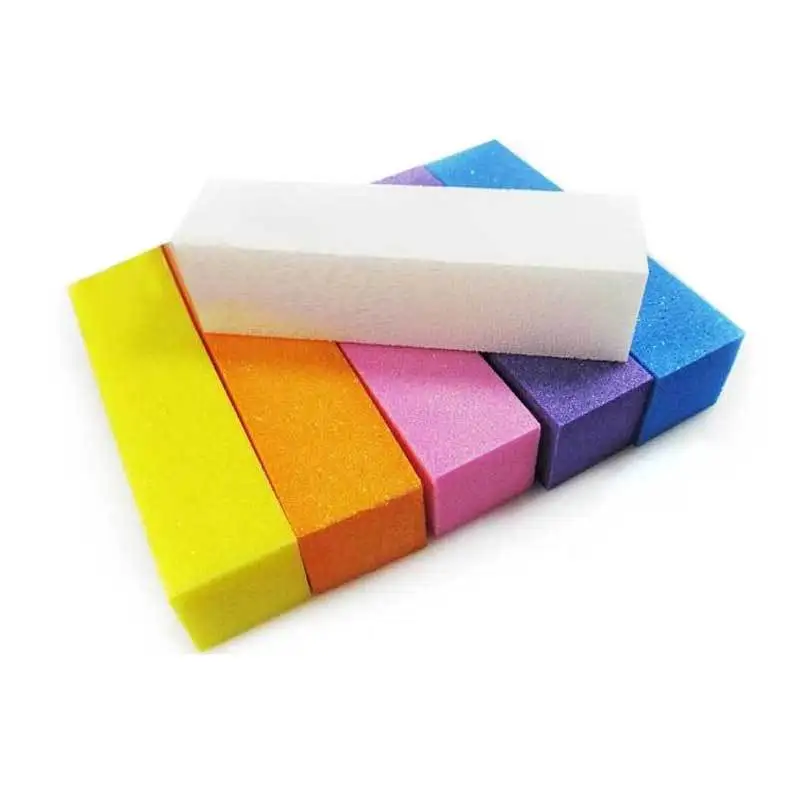 

10pcs Random Colors Sponge Nail Art Emery Board Nail Buffer Block for Tips Nail Manicure Tools