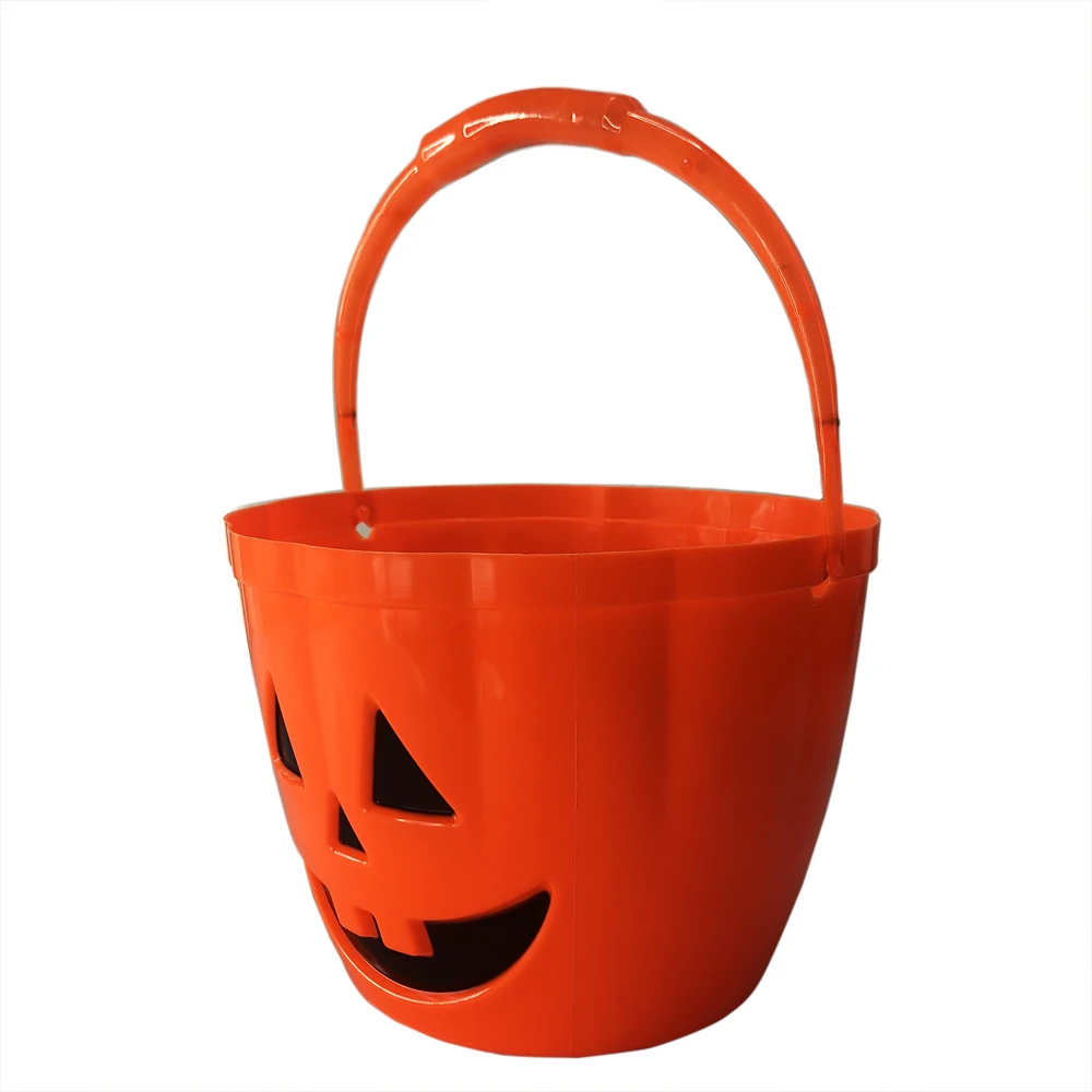 Halloween Led Plastic Pumpkin Candy Bucket Buy Plastic Bucket,Led