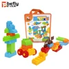 With ball track diy toy intelligent plastic building blocks for sale