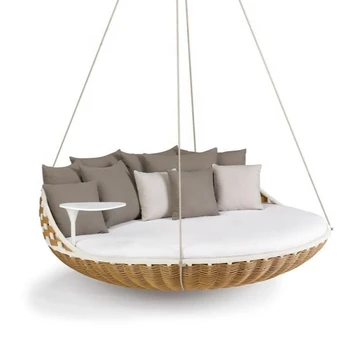 Outdoor Rattan Round Hanging Swing Day Bed Italia Design Hanging Daybed View Rattan Hanging Bed Nico Art Rattan Product Details From Foshan Nico Art Rattan Co Ltd On Alibaba Com