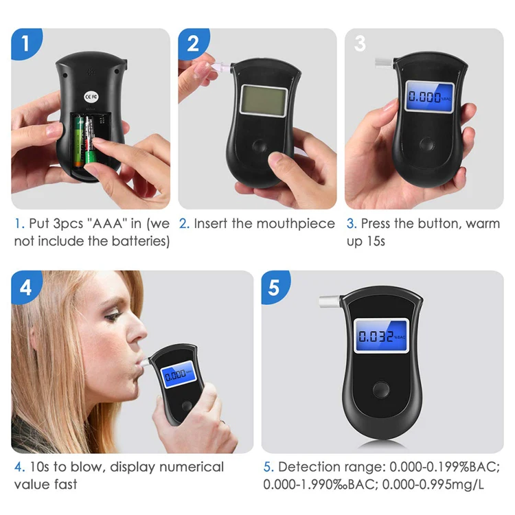 2021 Alkoholtester Digital Private Portable Alcohol Breath Tester Wine