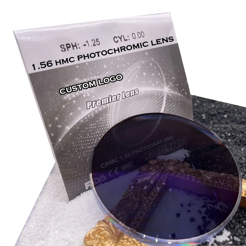 

1.56 hmc Photochromic Anit bule light blue cut blue block China Manufacturer Good Quality optical Lenses glasses lens
