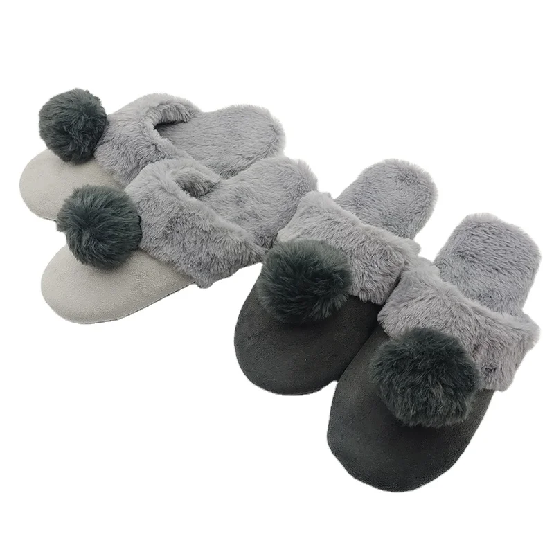 

Customized New products warm women bedroom fluffy plush indoor slipper