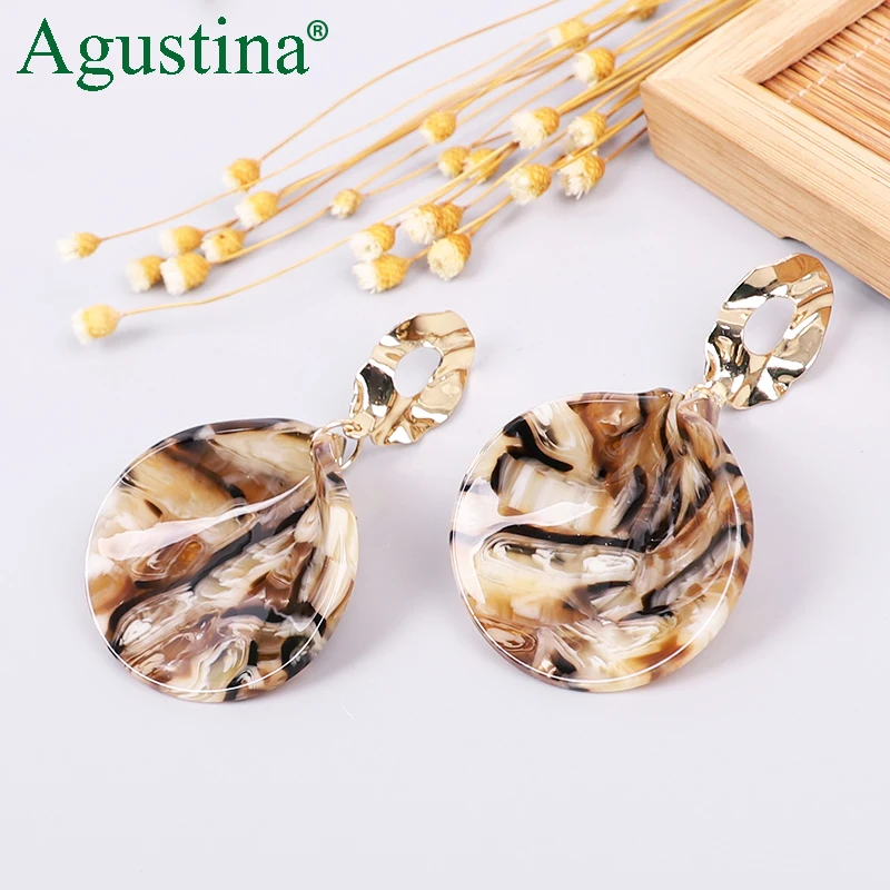 

Agustina high quality fashion drop acrylic flower jewelry korean style earrings, 8 colors