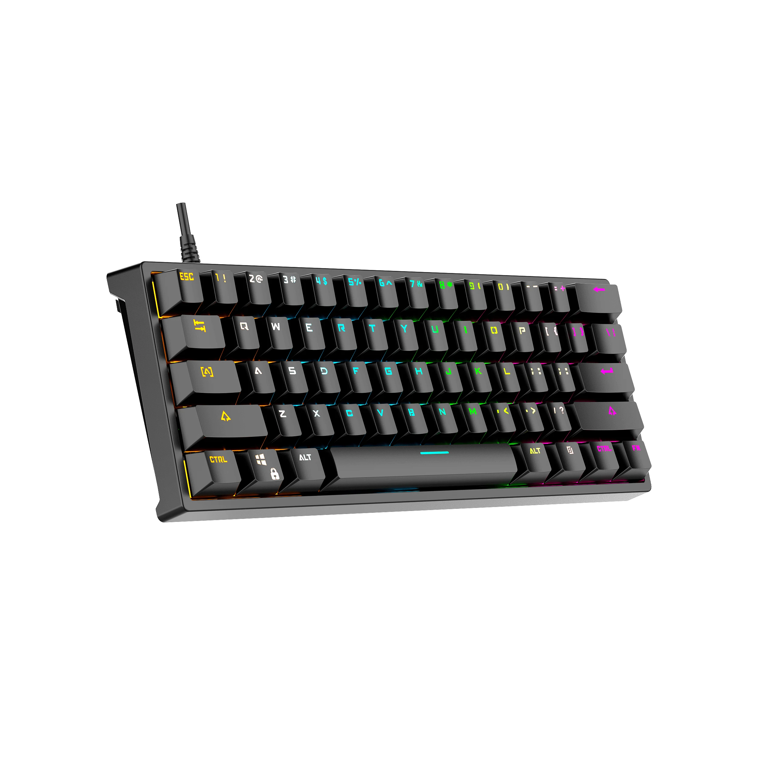 

Hot sale Bajeal G101 ergonomic oem waterproof mechanical RGB gaming keyboard