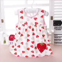 

Children Girls Clothing Baby Girls Ruched Cotton Clothing O-Neck Girls dress Cute Kids Dress