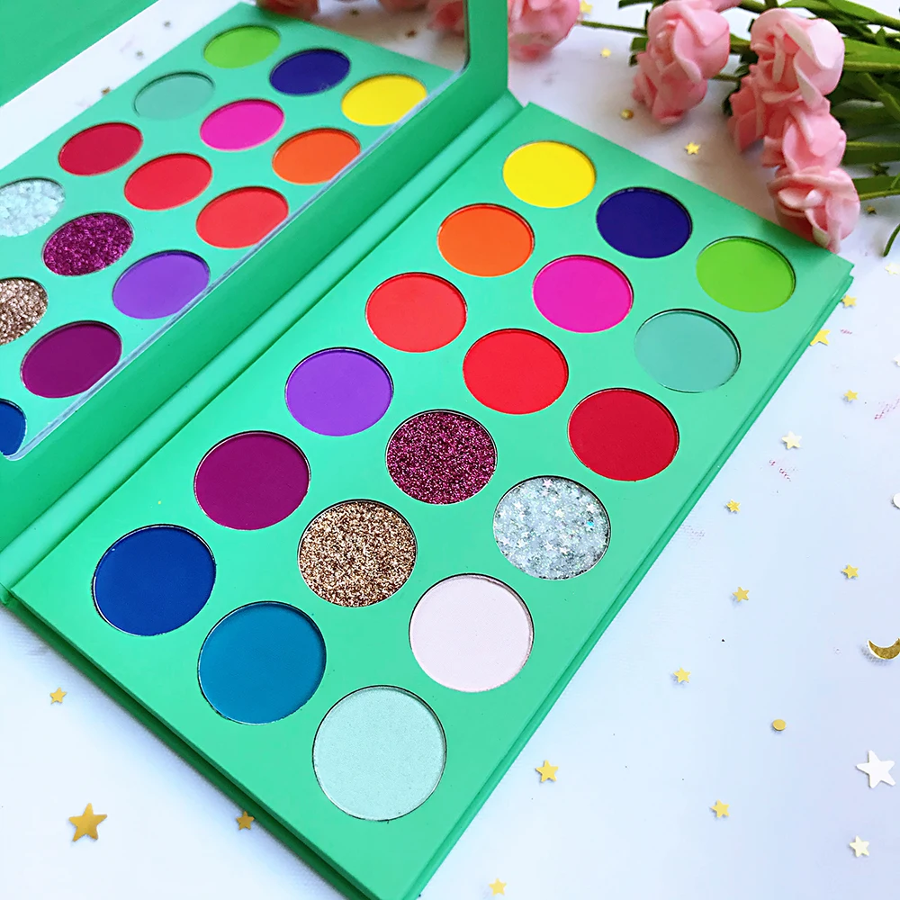 

Low Moq Private Label Pressed Pigment Eyeshadow Palette With Your Own Brand Name