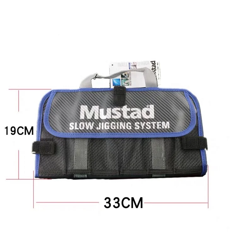 

Mustad Fishing Tackle Bag Wholesale Multi-function Waterproof PVC Storage Metal Jig Lures Fishing Bag, Black