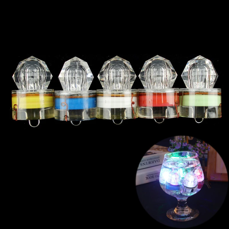 

1pc 20g Deep Drop LED Fishing Lamp Underwater Diamond Shape Flash Light Attracting Squid Fishing lure Tackle 5 Colors