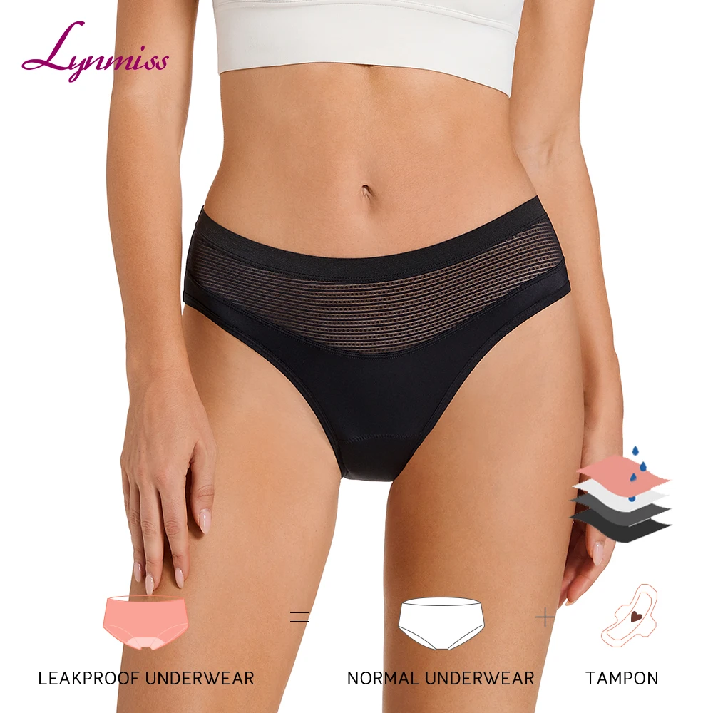 

LYNMISS period panties heavy flow for girls menstrual underwear bamboo 2021 organic cotton leak proof culotte menstruelle