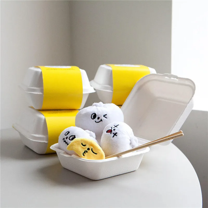 

INS hot style pet dog chew toys cute dog bun shape plush squeaky sound interactive toys