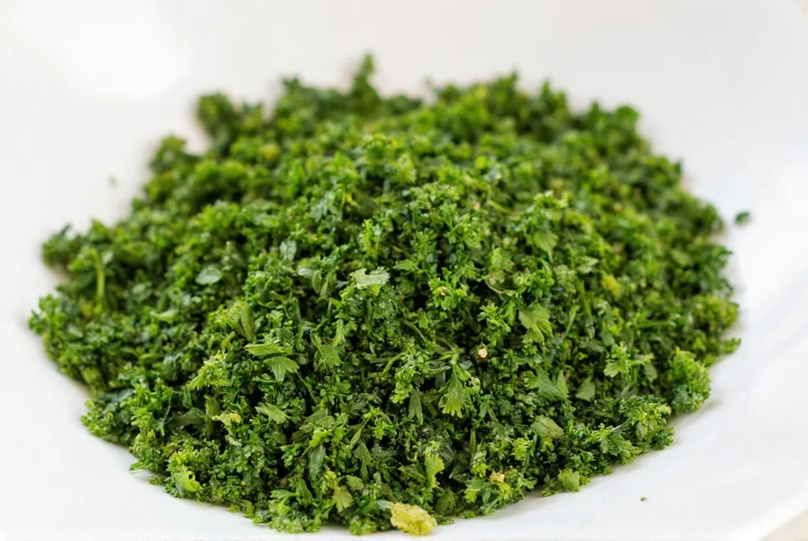 Bowl of dried cilantro