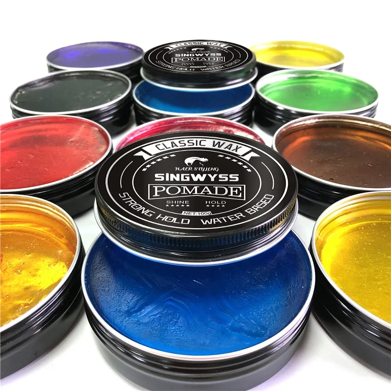 

High shine barbershop salon elgance hair wax pomade create own logo for men beard pomade, Colors