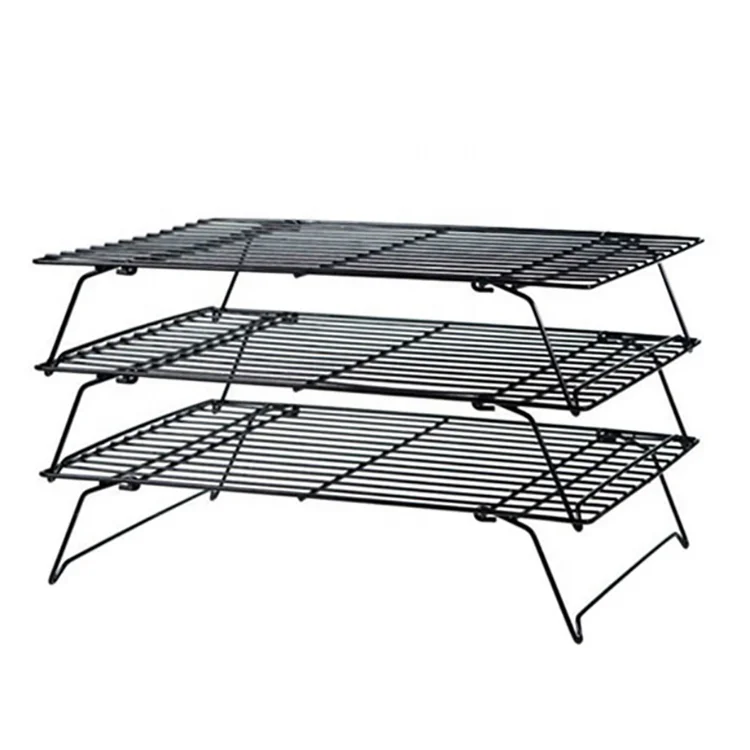 

Hot Sale Nonstick 3 Tier Foldable Cake Cookie Baking Cooling Rack