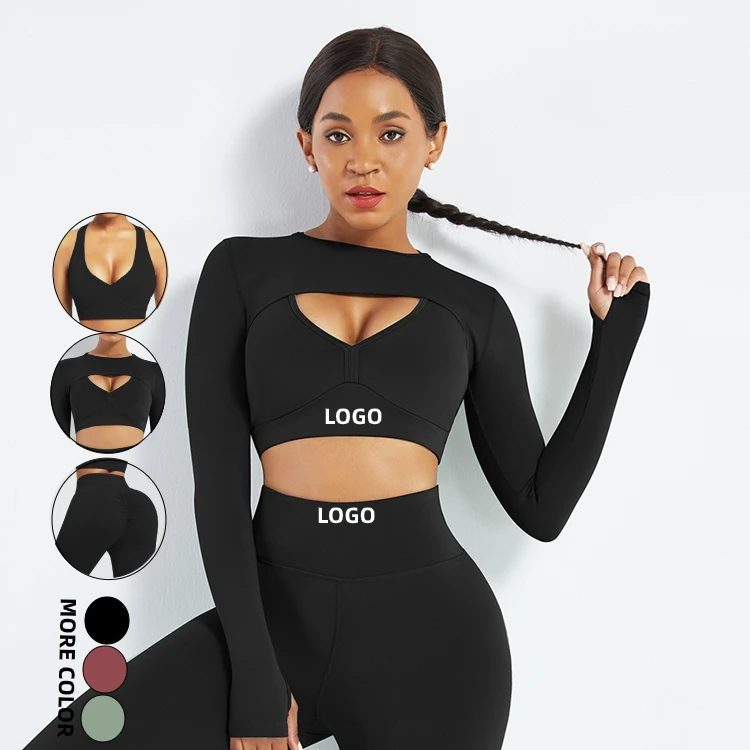 

New Fashion High Elastic Workout Clothing Set 3 Piece Gym Set Women Fitness Seamless Gym Set