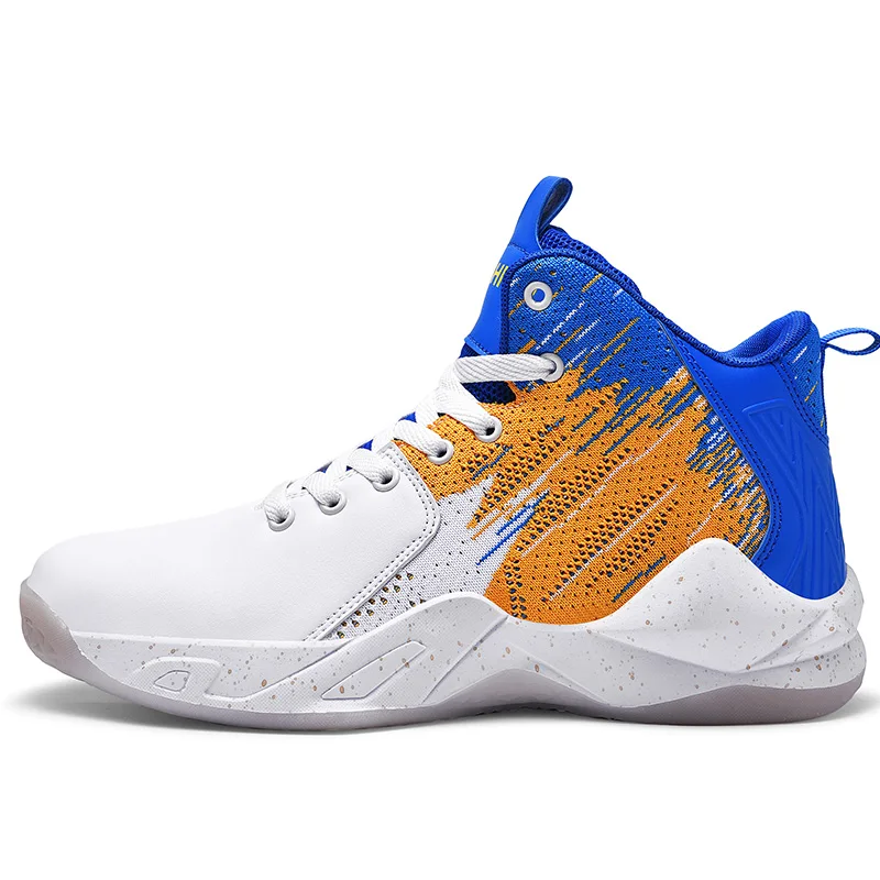 

2021 fashion high top non slip men's basketball shoes outdoor street walking sneaker