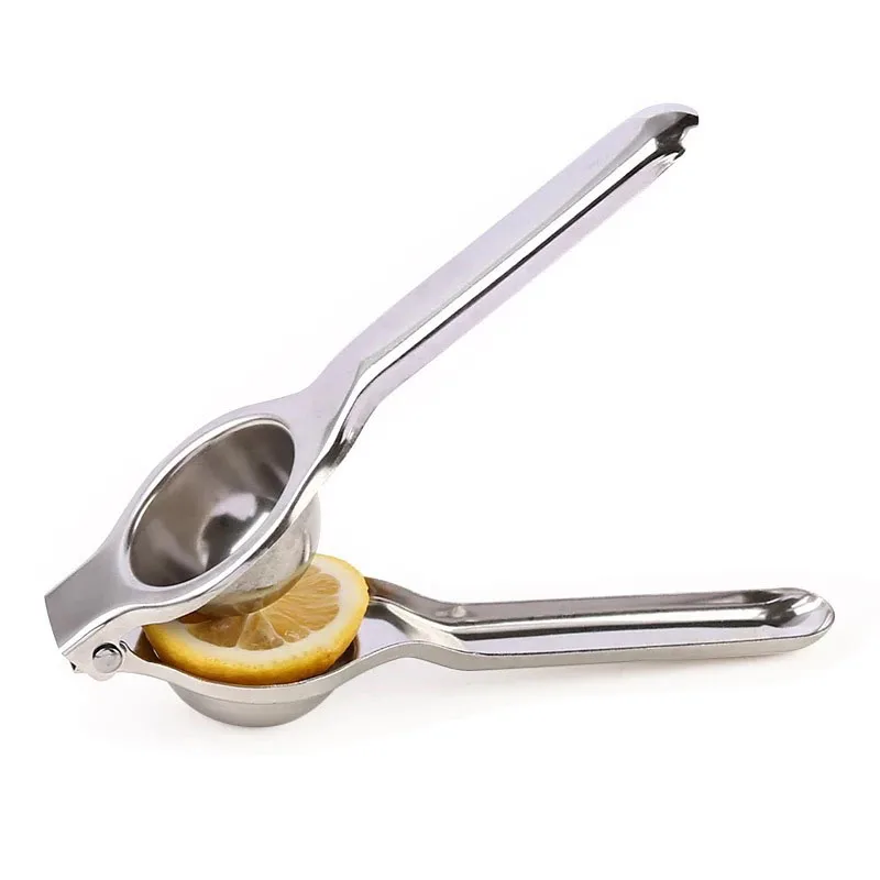 

Wholesale Kitchen Items Tool Gadget Kitchenaid Manual Pomegranate Lime Lemon Squeezer Stainless Steel Hand Press Lemon Juicer, Silver