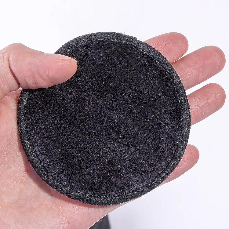 

Black color Cotton Rounds Washable Bamboo Reusable Cotton Pads Face Makeup Remover Pads Cleaning Facial Make up Pad
