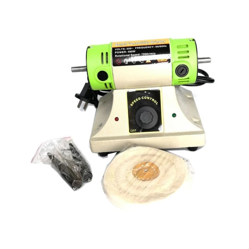 480w Jewelry Tools Bench Grinder Polishing Machine With 2pcs Buff Mops