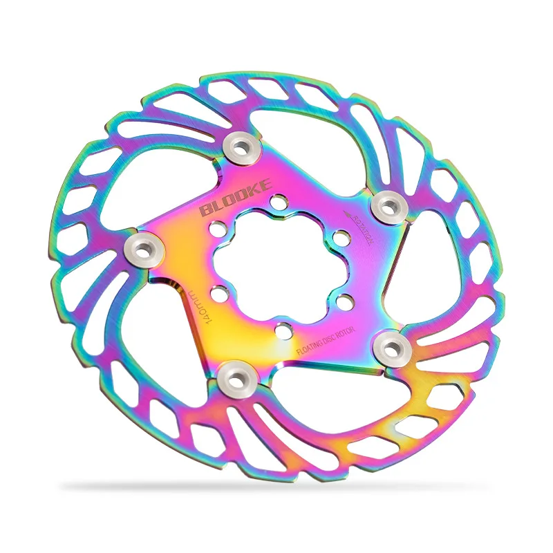 

BLOOKE Colorful Hollow out Floating Heat Dissipation Bike Rotor Stainless Steel Bicycle Brake Disc For MTB Road bike