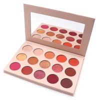 

High quality cosmetics wholesale makeup highly pigmented waterproof matte shimmer 15 color eyeshadow palette