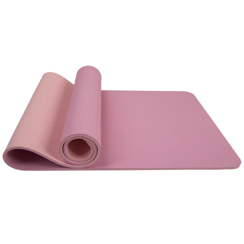 

Light Pink Personalized TPE Material Indian Non Slip Exercise Wide Yoga Mat, Customized pink, purple, green and gray