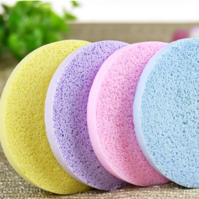 

12PCS PVA Biodegradable Face Wash Use Facial Cleansing Pad Compressed Face Wash Sponge Stick, Yellow,purple,pink,blue