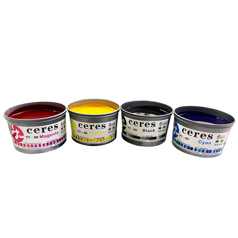 YT-03 Model Soya Offset Printing Ink EN71-3 Conforming with 36 Months Shelf Time and 1kg MOQ