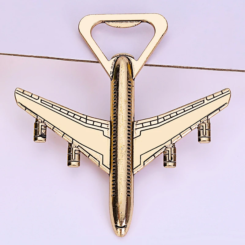 

Wholesale metal airplane bottle opener for promotion, souvenir wedding airplane bottle opener