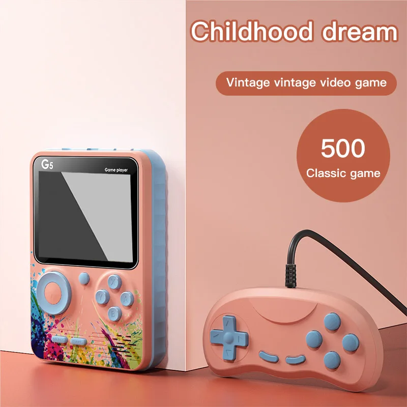 

Amazon hot Super Video Game Consoles Mini TV Output Handheld AV 8 Bit Retro Gaming Player Built-in 500 Games Gift Adult Children, 4 colors