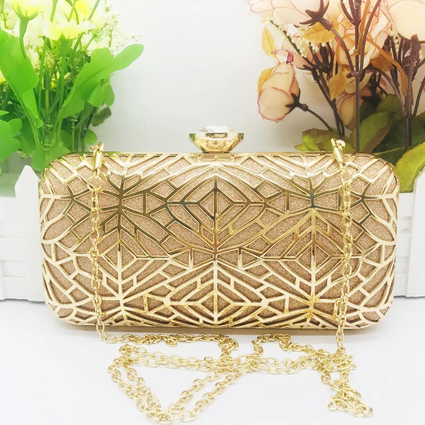 

2020 Fashion Rhinestone Evening Bag Box Clutch Glitter Metallic Empty Evening Party Bag