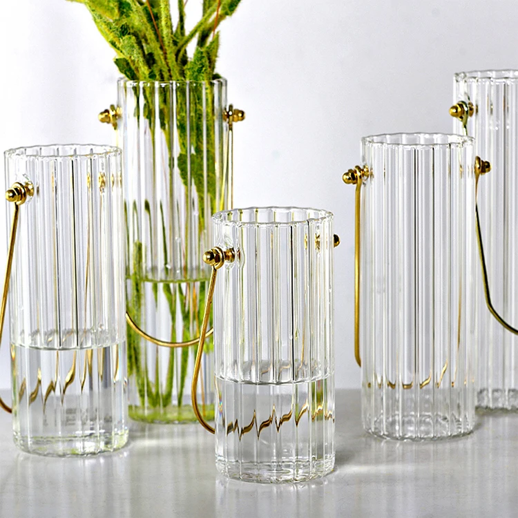 Wholesale Wedding Decorative Glass Vase Cylinder Glass Flower Vase With
