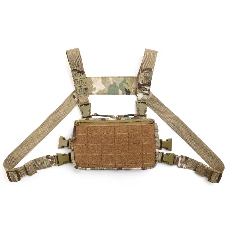

Military Outdoor CS Protective Equipment Assault Vest Pack Camo Molle Lightweight Tactical Chest Bag, Customized color